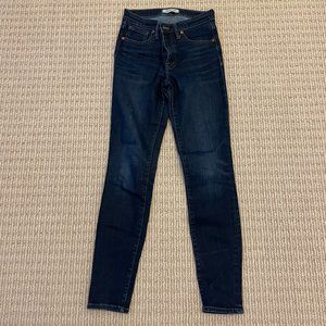 Madewell Dark Wash 9" Mid Rise Skinny-Size 25